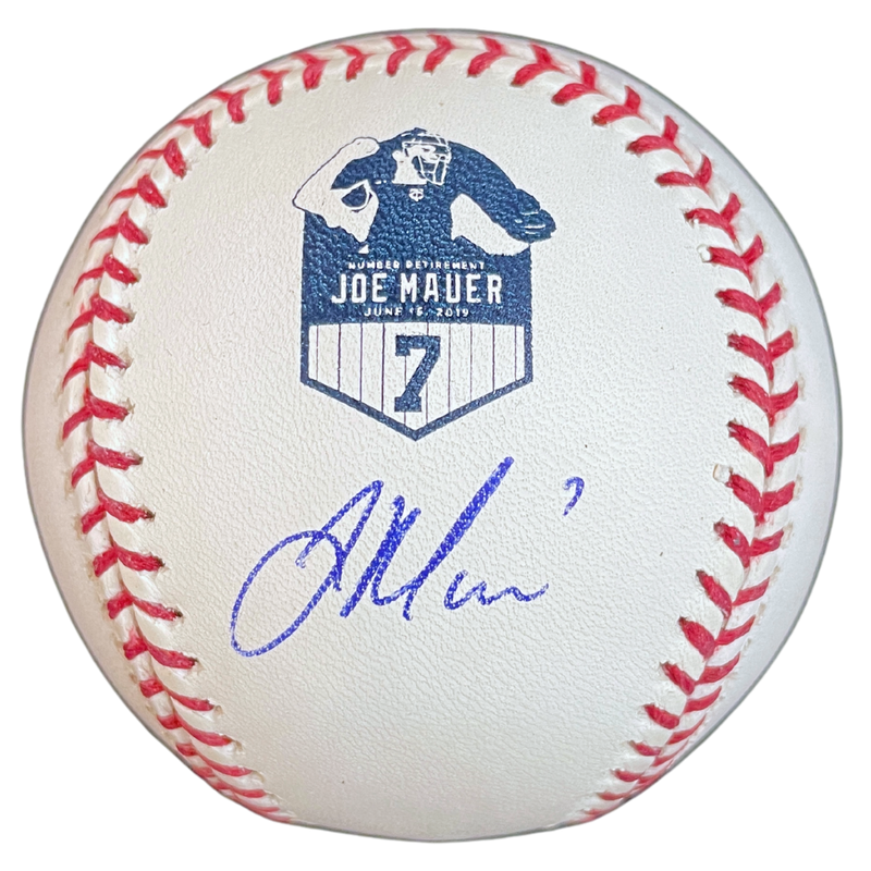 Joe Mauer Autographed Jersey Retirement Rawlings OMLB Baseball