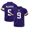 AVAILABLE IN-STORE ONLY! J.J. McCarthy Kids Minnesota Vikings Purple Nike Game Jersey Jersey Nike