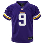 AVAILABLE IN-STORE ONLY! J.J. McCarthy Kids Minnesota Vikings Purple Nike Game Jersey Jersey Nike