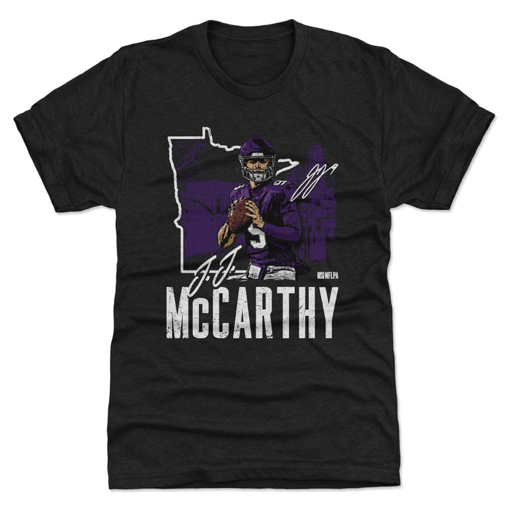 J.J. McCarthy 500 Level Charcoal Premium Name Tee T-Shirts 500 Level   