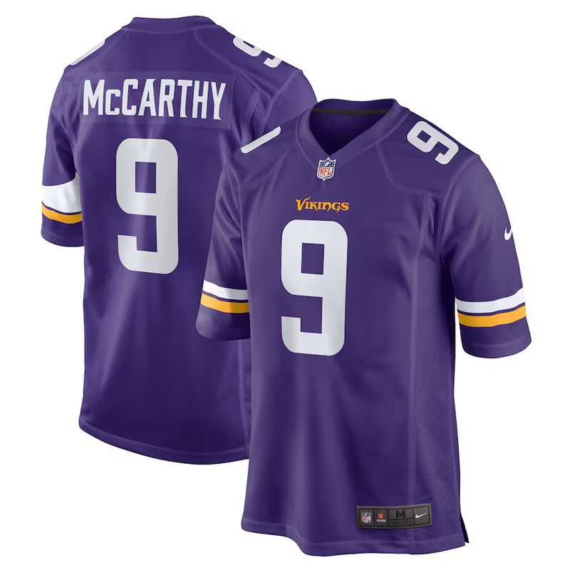 J.J. McCarthy Minnesota Vikings Purple Nike Game Jersey Jersey Nike   