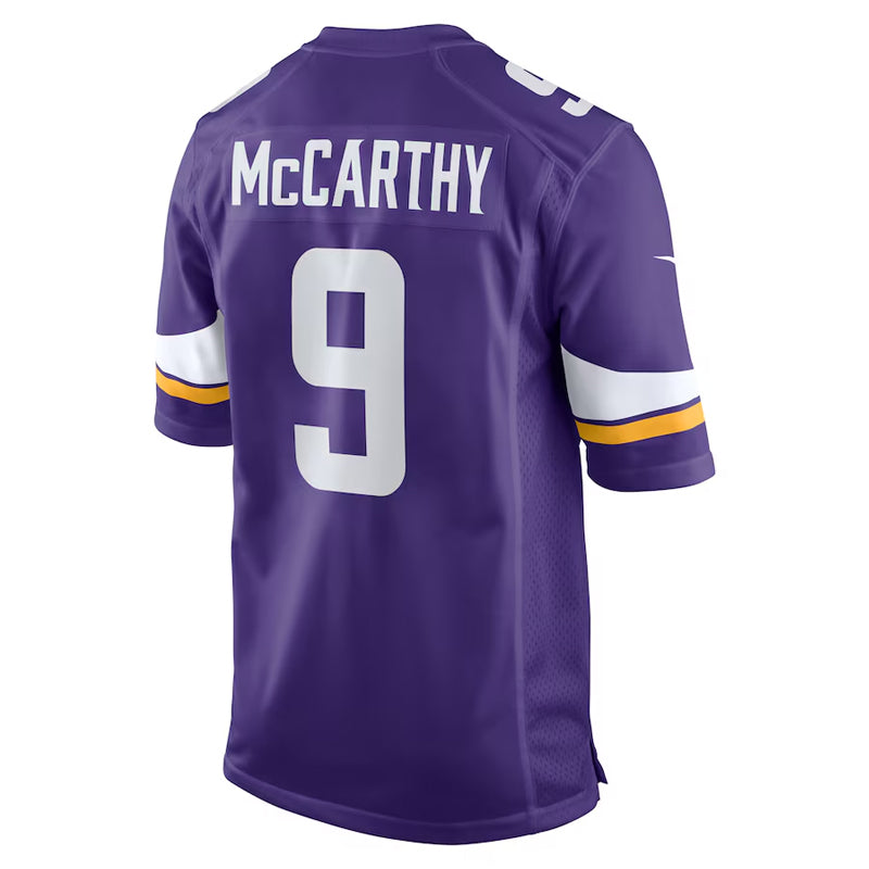 J.J. McCarthy Minnesota Vikings Purple Nike Game Jersey Jersey Nike   