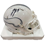 J.J. McCarthy Autographed Minnesota Vikings Salute To Service Mini Helmet Autographs FanHQ   