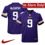 AVAILABLE IN-STORE ONLY! J.J. McCarthy Youth Minnesota Vikings Purple Nike Game Jersey Jersey Nike   