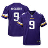 J.J. McCarthy Youth Minnesota Vikings Purple Nike Game Jersey Kids Nike   