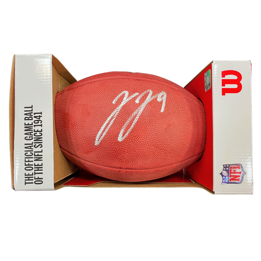 J.J. McCarthy Autographed Wilson NFL "The Duke" Authentic Football Autographs FanHQ   