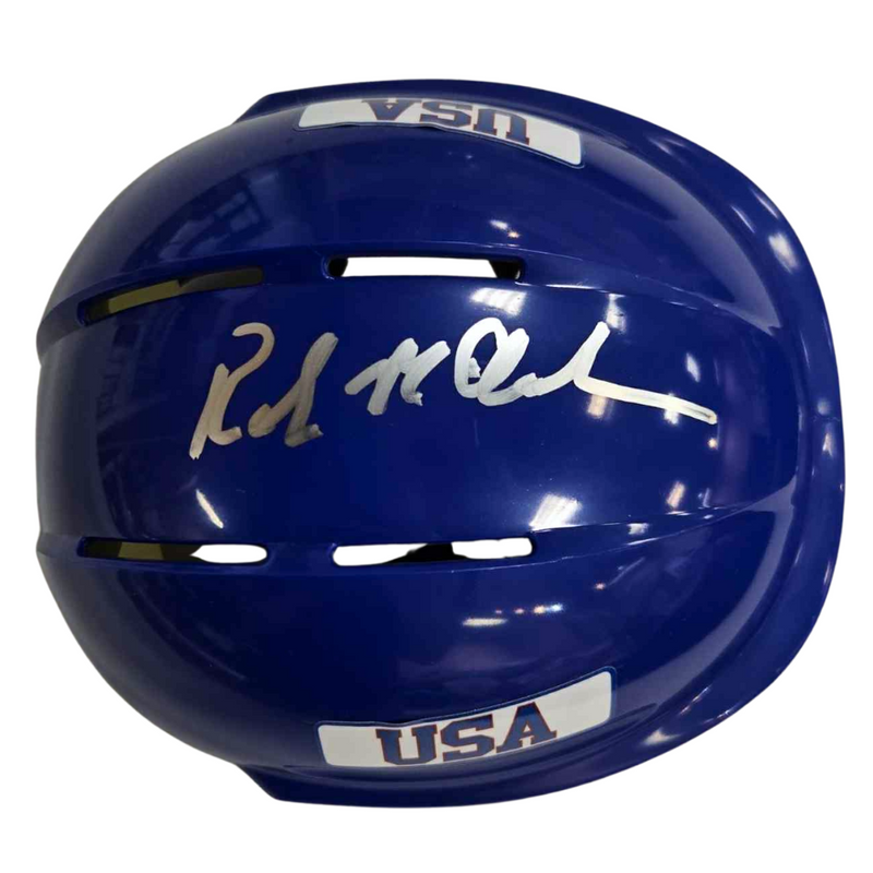 Rob McClanahan Autographed Royal Blue Mini Helmet Autographs FanHQ