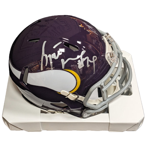 Bryant McKinnie Autographed Minnesota Vikings Throwback Speed Mini Helmet
