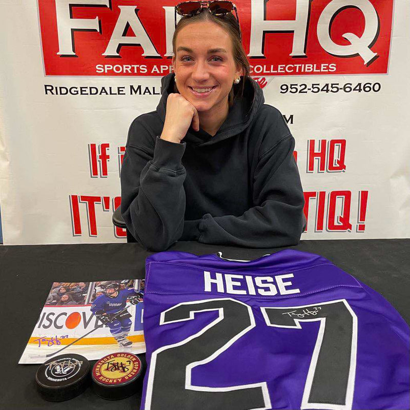 Taylor Heise Autographed PWHL Minnesota 16x20 Photo w/ 2024 Champs & Playoff MVP Inscriptions Autographs FanHQ