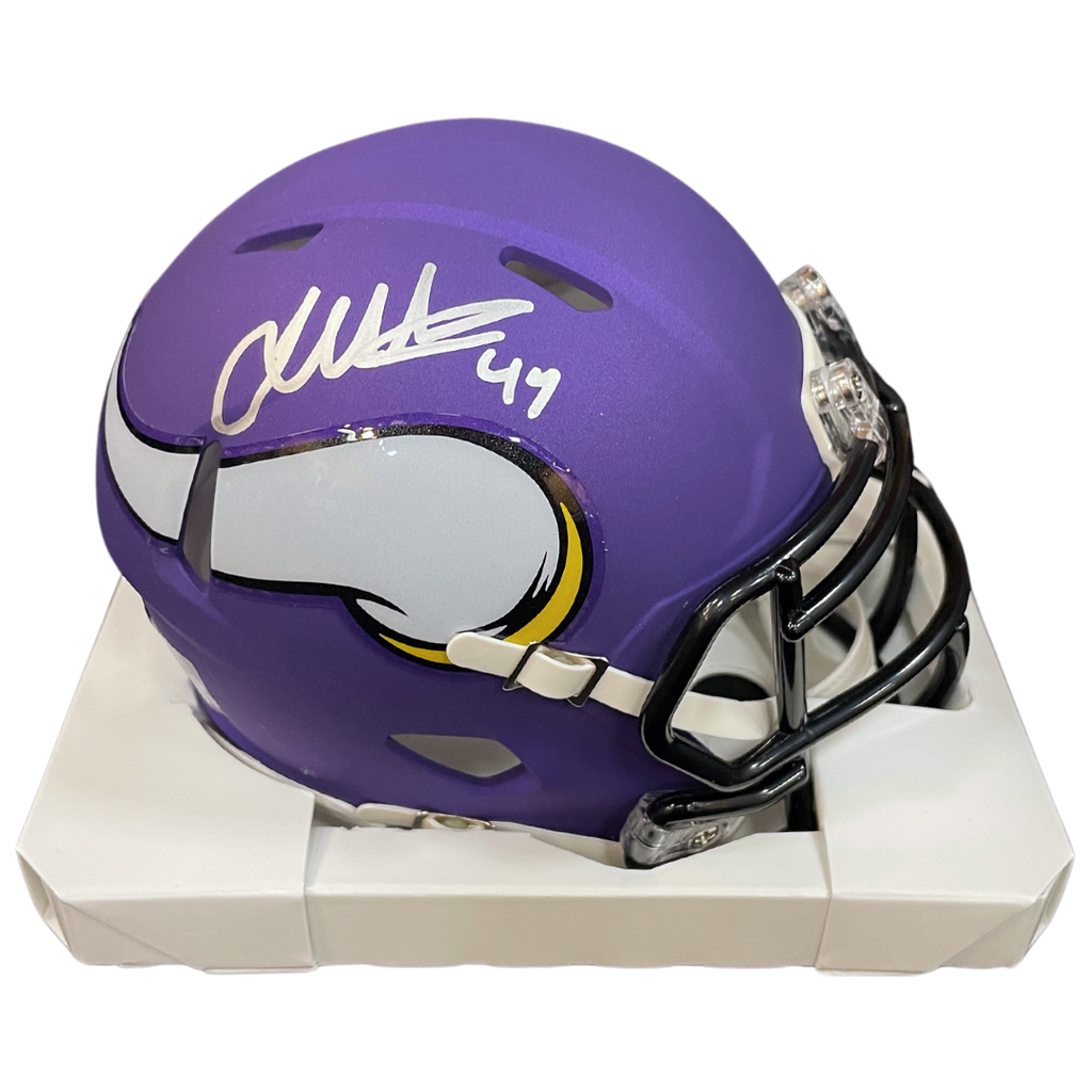 Josh Metellus Autographed Minnesota Vikings Speed Mini Helmet Autographs FanHQ   