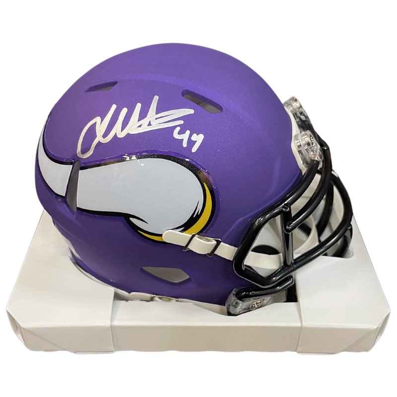 Josh Metellus Autographed Minnesota Vikings Speed Mini Helmet