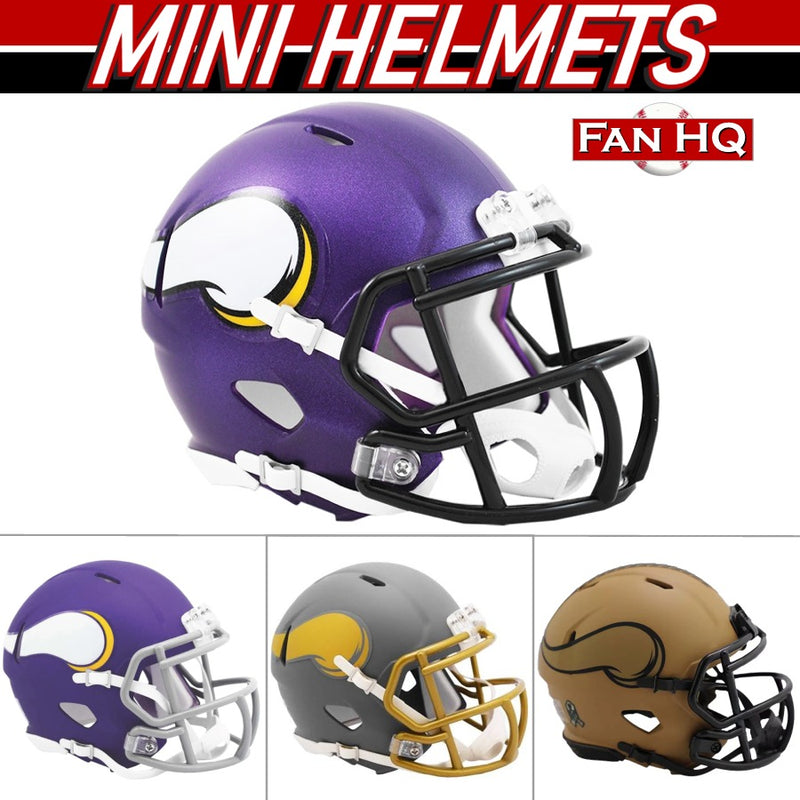PRE-ORDER: Aaron Jones Autographed Minnesota Vikings Mini Helmet (Choose From List) Autographs FanHQ   