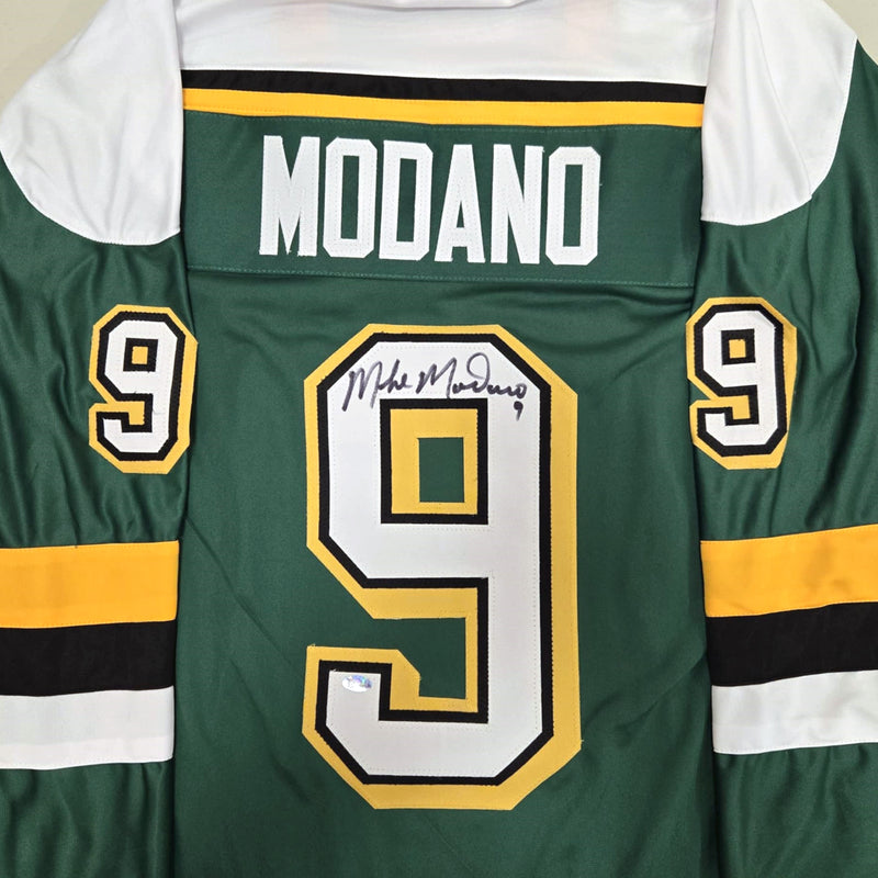 Mike Modano Autographed Green Pro-Style Jersey Autographs FanHQ   