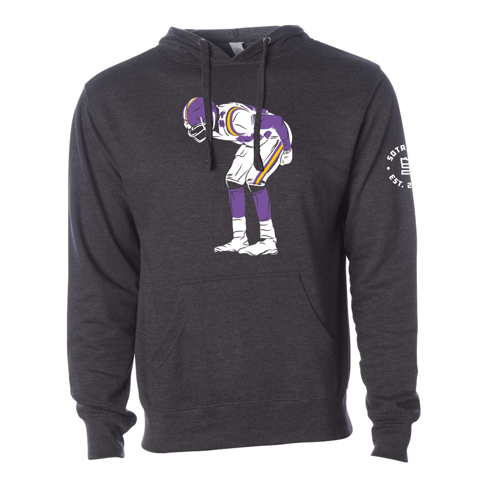 SotaStick Minnesota Moon Charcoal Gray Hoodie T-Shirts SotaStick