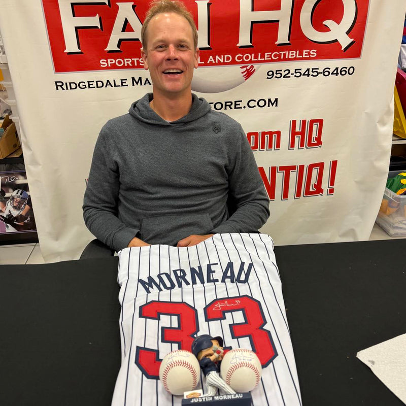 Justin Morneau Autographed Minnesota Twins Hall Of Fame Bobblehead Autographs Fan HQ