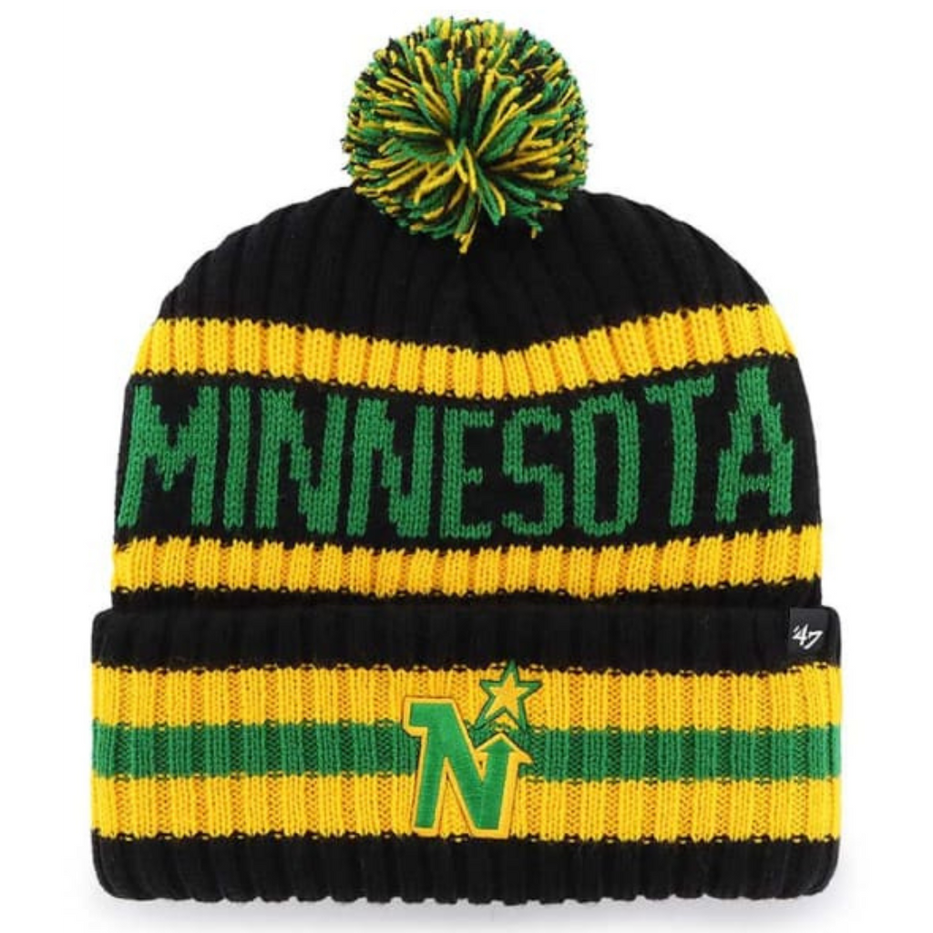 Minnesota North Stars '47 Brand Black Bering Cuff Knit Hat Hats Fan HQ