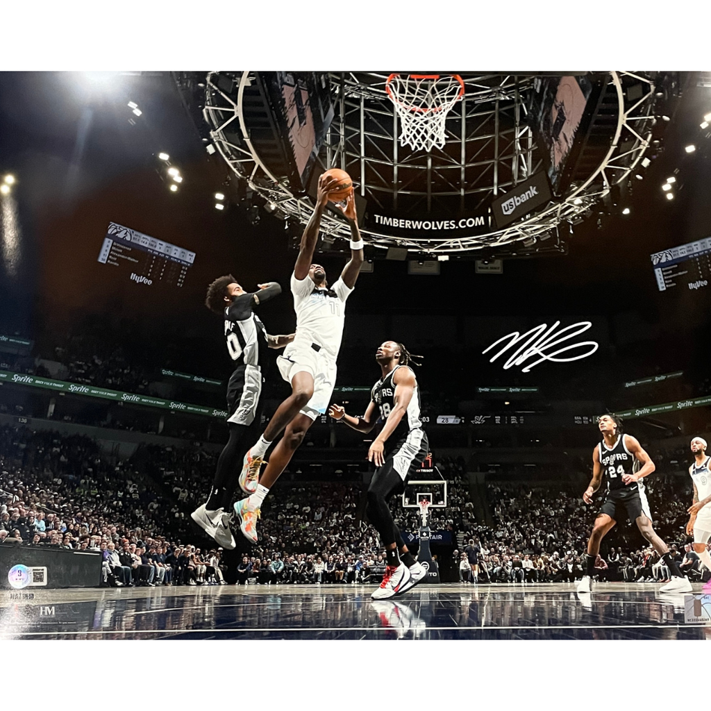Naz Reid Autographed Minnesota Timberwolves 16x20 Photo vs. Spurs Autographs Fan HQ