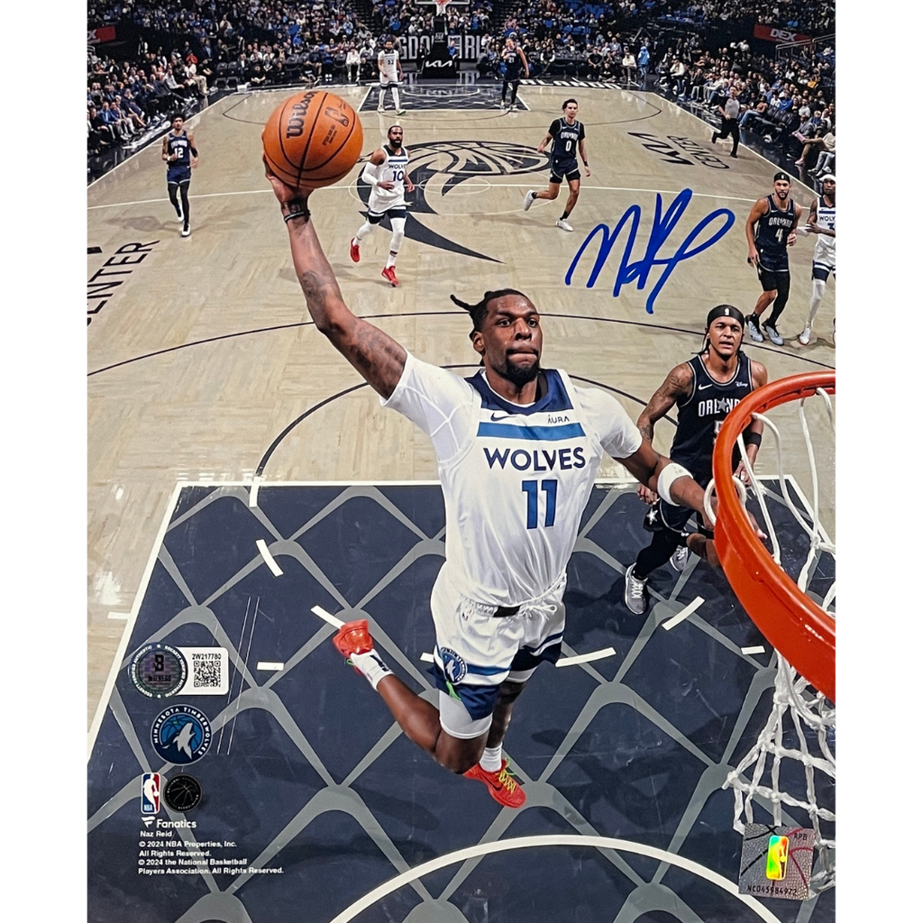 Naz Reid Autographed Minnesota Timberwolves 8x10 Photo Autographs Fan HQ