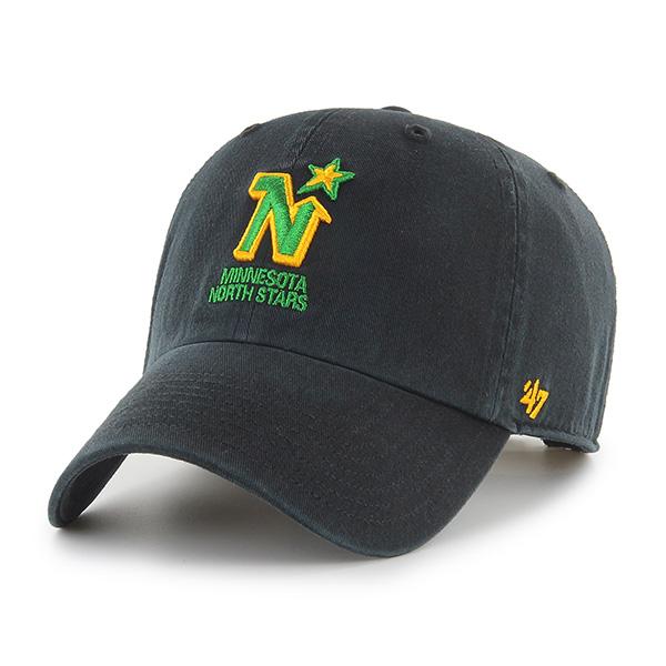 Minnesota North Stars Black Logo '47 Clean Up Hat Hats 47 Brand