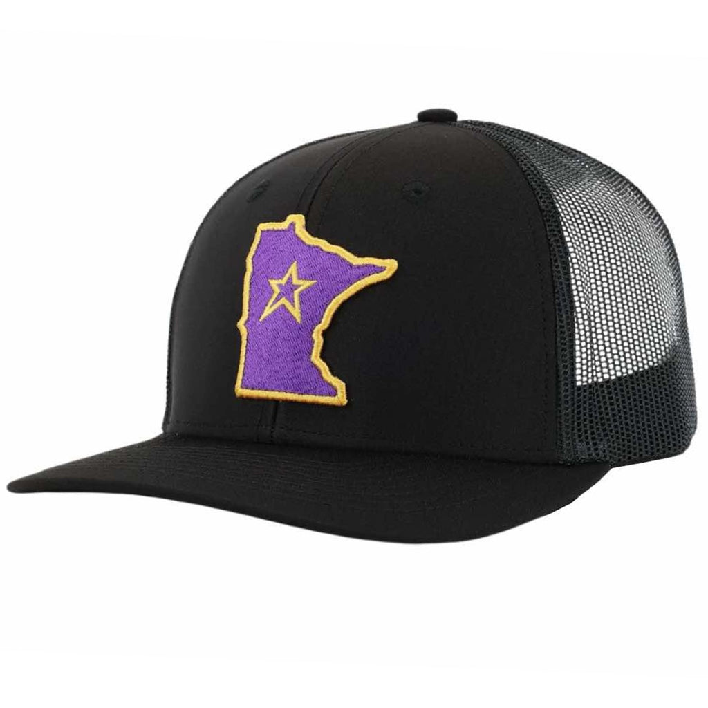 SotaStick MN North State Black/Purple Trucker Hat Hats SotaStick   