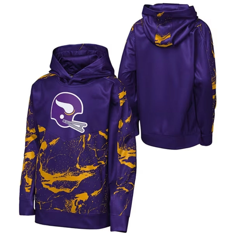 Minnesota Vikings Youth Offensive Line Pullover Hoodie Kids Outerstuff