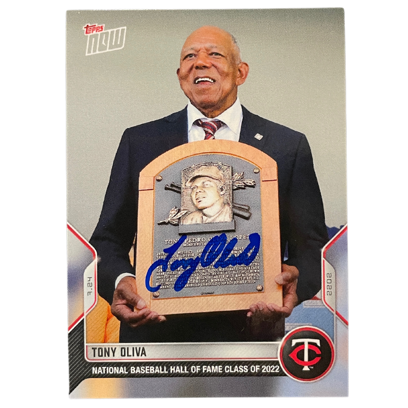Tony Oliva Autographed Topps Now Card (Numbered Edition)