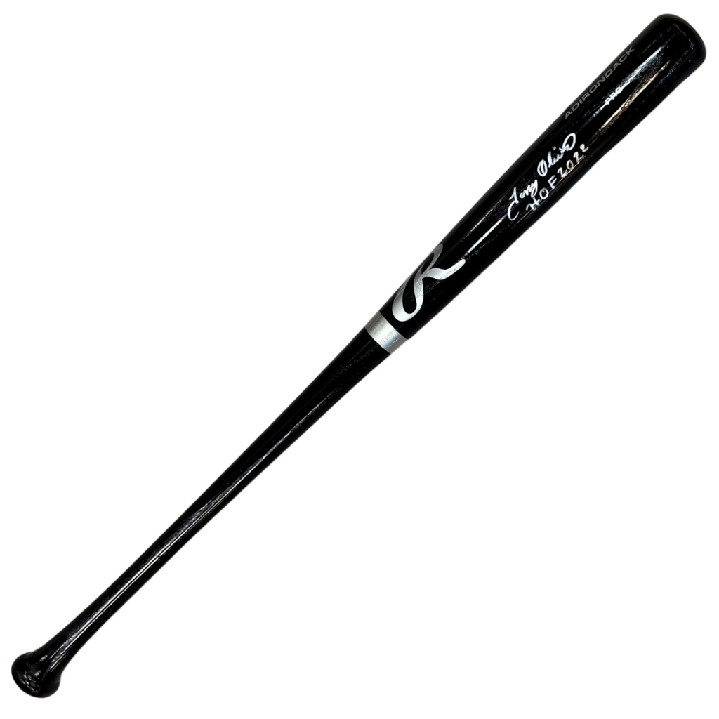 Tony Oliva Autographed Black Rawlings Big Stick Bat w/ HOF 2022 Inscription Autographs Fan HQ