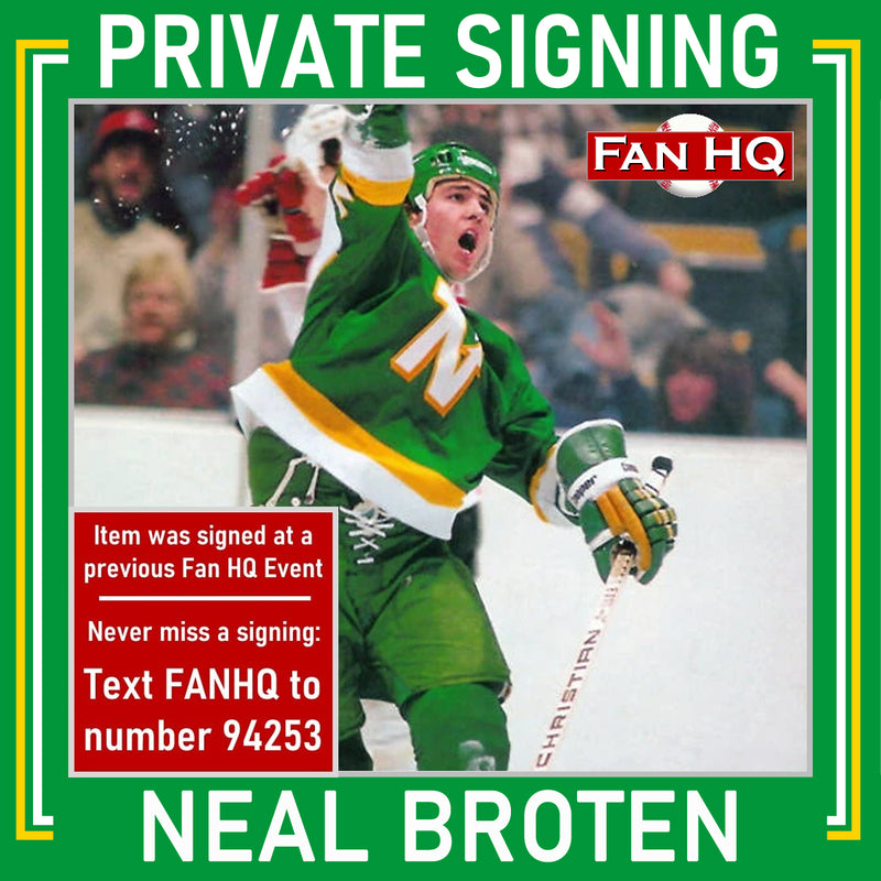 Neal Broten Autographed Minnesota North Stars 11x17 Wood Sign Autographs Fan HQ