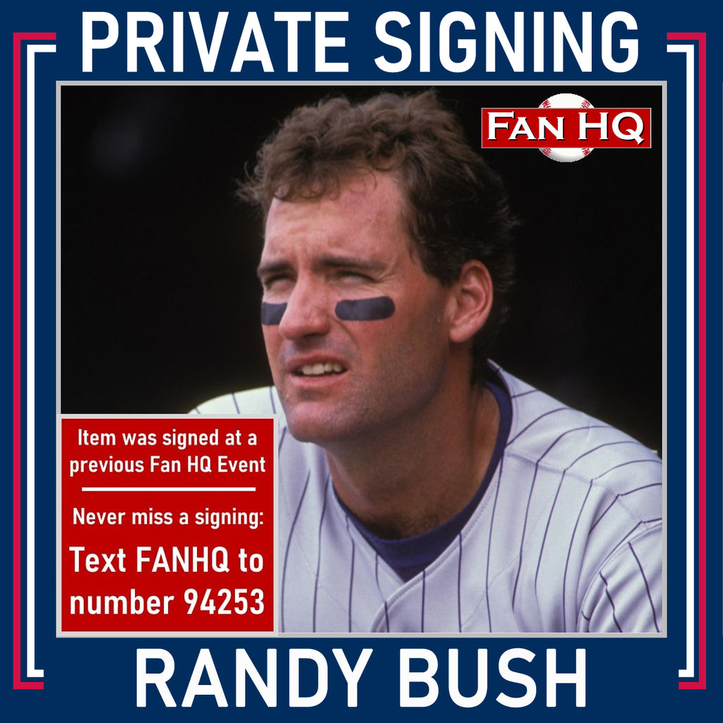 Randy Bush Autographed Rawlings Official Major League Baseball Minnesota Twins Autographs Fan HQ   
