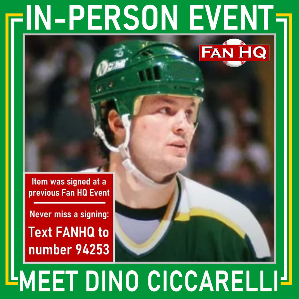 Dino Ciccarelli Autographed Minnesota North Stars Recessed Logo Puck Autographs FanHQ