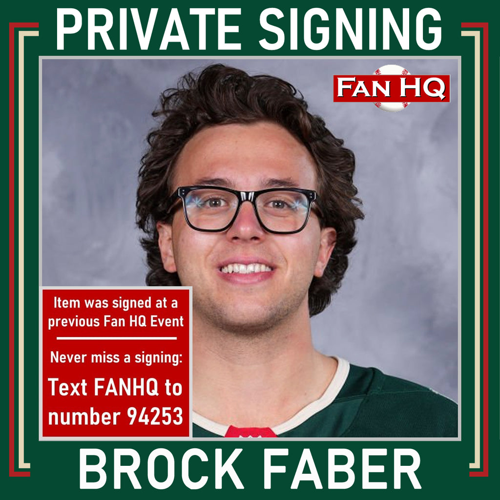 Brock Faber Autographed Blue USA Hockey Recessed Logo Puck Autographs FanHQ