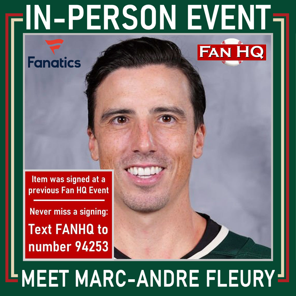 Marc-Andre Fleury Autographed Minnesota Wild 8x10 Photo Autographs FanHQ