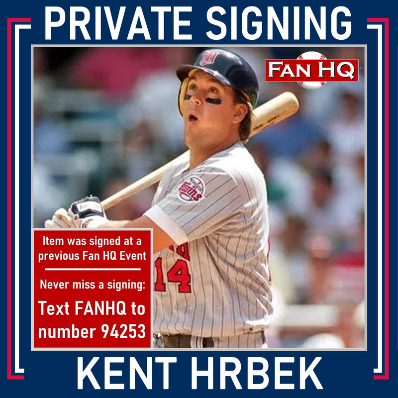 Kent Hrbek Autographed Blue Pro-Style Jersey w/ 87/91 Champs Inscription Autographs Fan HQ
