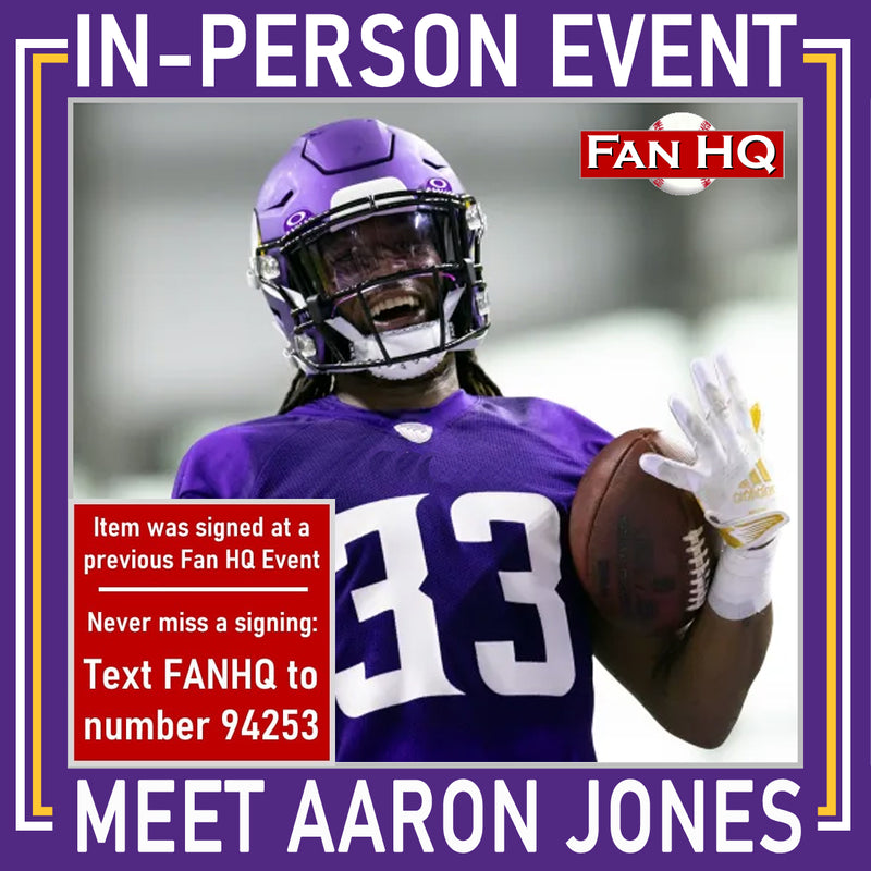 Aaron Jones Autographed Minnesota Vikings Speed Mini Helmet Autographs FanHQ