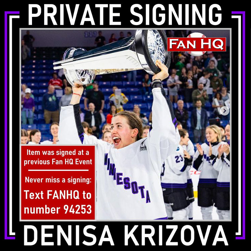 Denisa Krizova Autographed PWHL Minnesota Official Game Puck w/ 2024 Champs Inscription Autographs FanHQ
