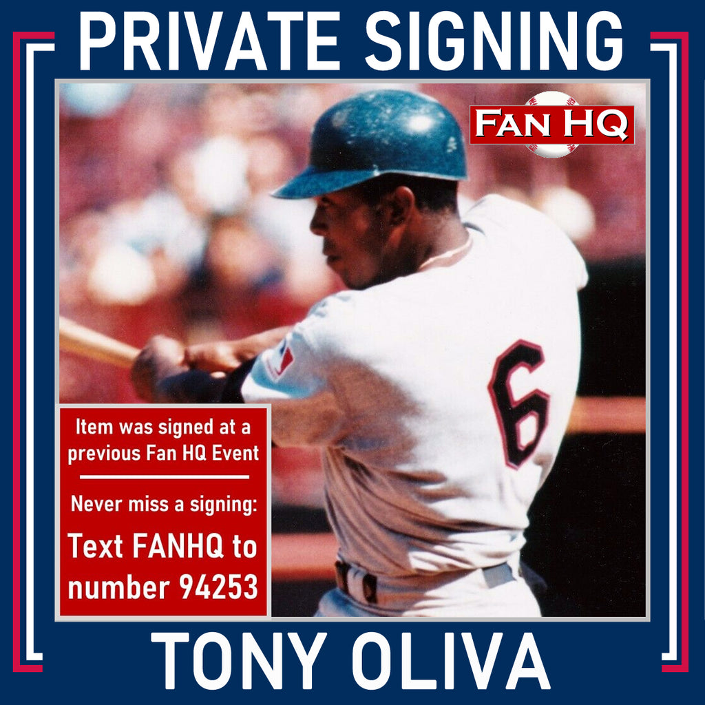 Tony Oliva Autographed Hall of Fame Baseball w/ HOF 2022 Inscription Autographs Fan HQ