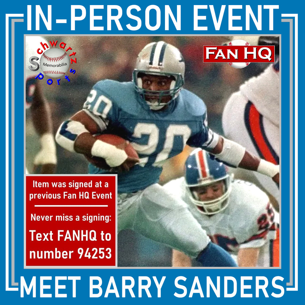 Barry Sanders Autographed Detroit Lions 16x20 Photo Autographs FanHQ