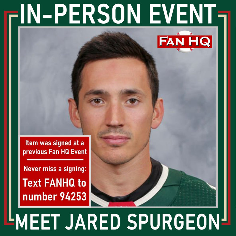 Jared Spurgeon Autographed Green Throwback Pro-Style Jersey Autographs FanHQ