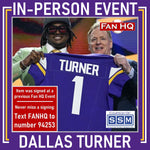 Dallas Turner Autographed Minnesota Vikings Classic Mini Helmet Autographs FanHQ