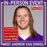 Andrew Van Ginkel Autographed Minnesota Vikings 8x10 Photo Autographs FanHQ