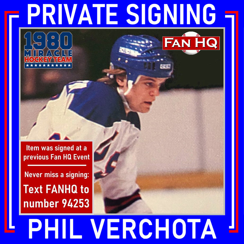 Phil Verchota Autographed Royal Blue Mini Helmet Autographs FanHQ