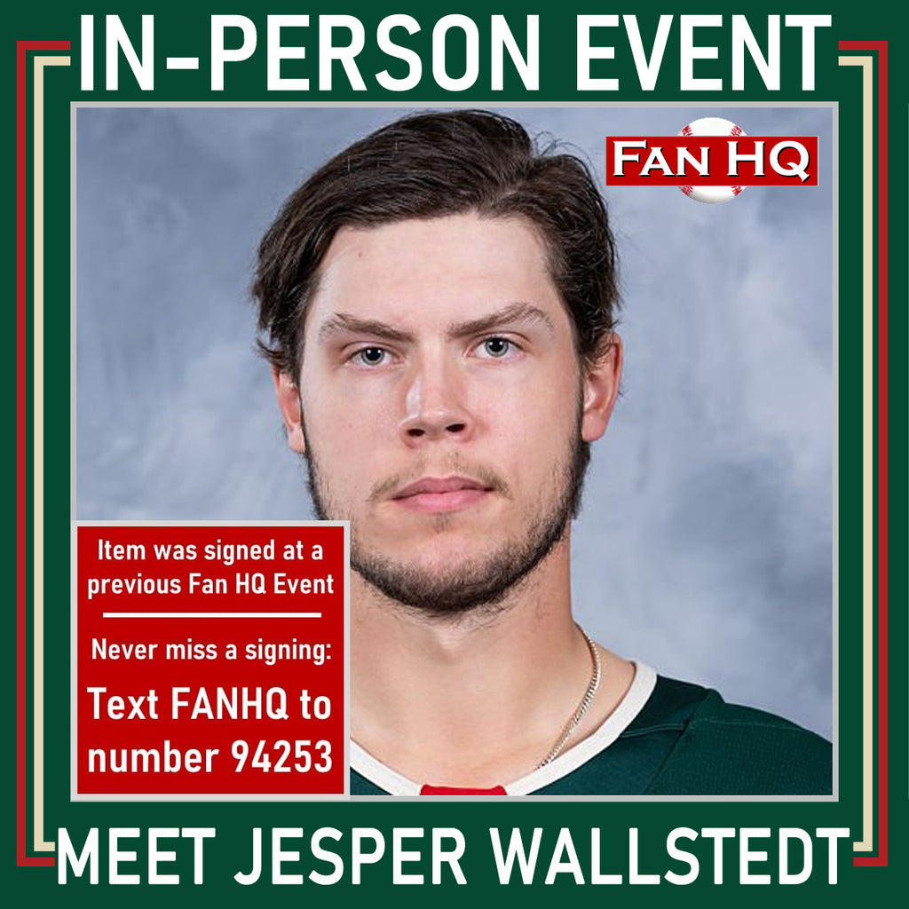 Jesper Wallstedt Autographed Minnesota Wild 25th Anniversary Official Game Puck Autographs FanHQ