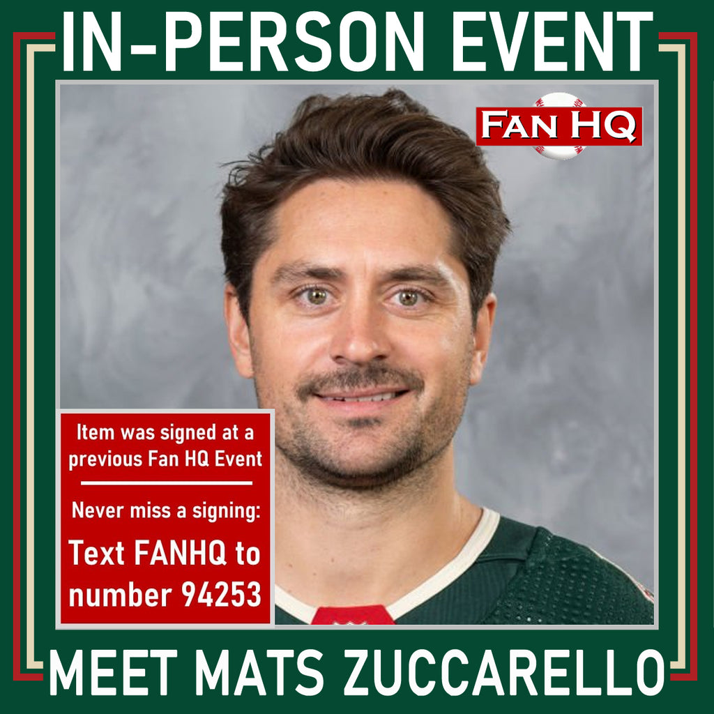 Mats Zuccarello Autographed Minnesota Wild Green Logo Puck Autographs FanHQ