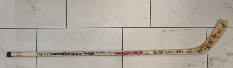 Peter Bondra Game Used 1992-93 Washington Capitals Team Signed Hockey Stick
