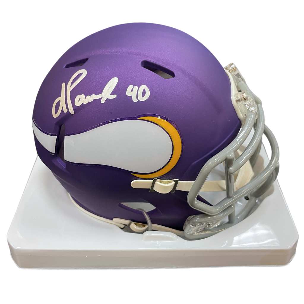Ivan Pace Jr. Autographed Minnesota Vikings Classic Mini Helmet Autographs FanHQ   