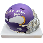 Ivan Pace Jr. Autographed Minnesota Vikings Classic Mini Helmet w/ 1st Game 9/10/23 Inscription Autographs FanHQ   