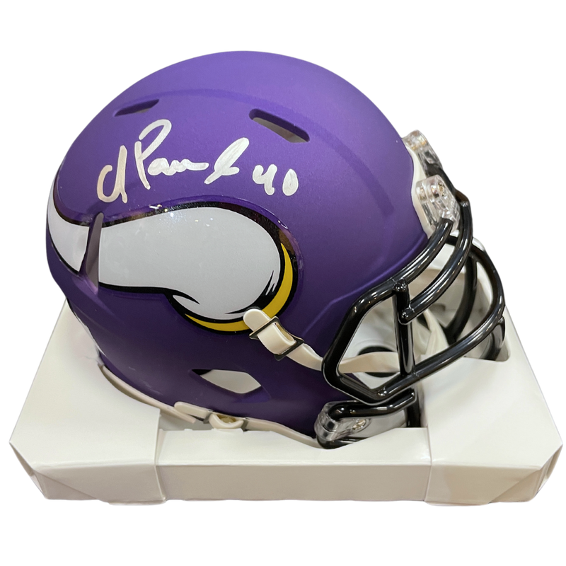 Ivan Pace Jr. Autographed Minnesota Vikings Speed Mini Helmet