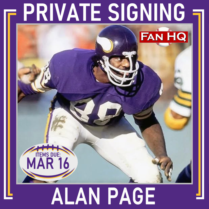 Alan Page Private Signing Autograph (Your Item) Autographs Fan HQ