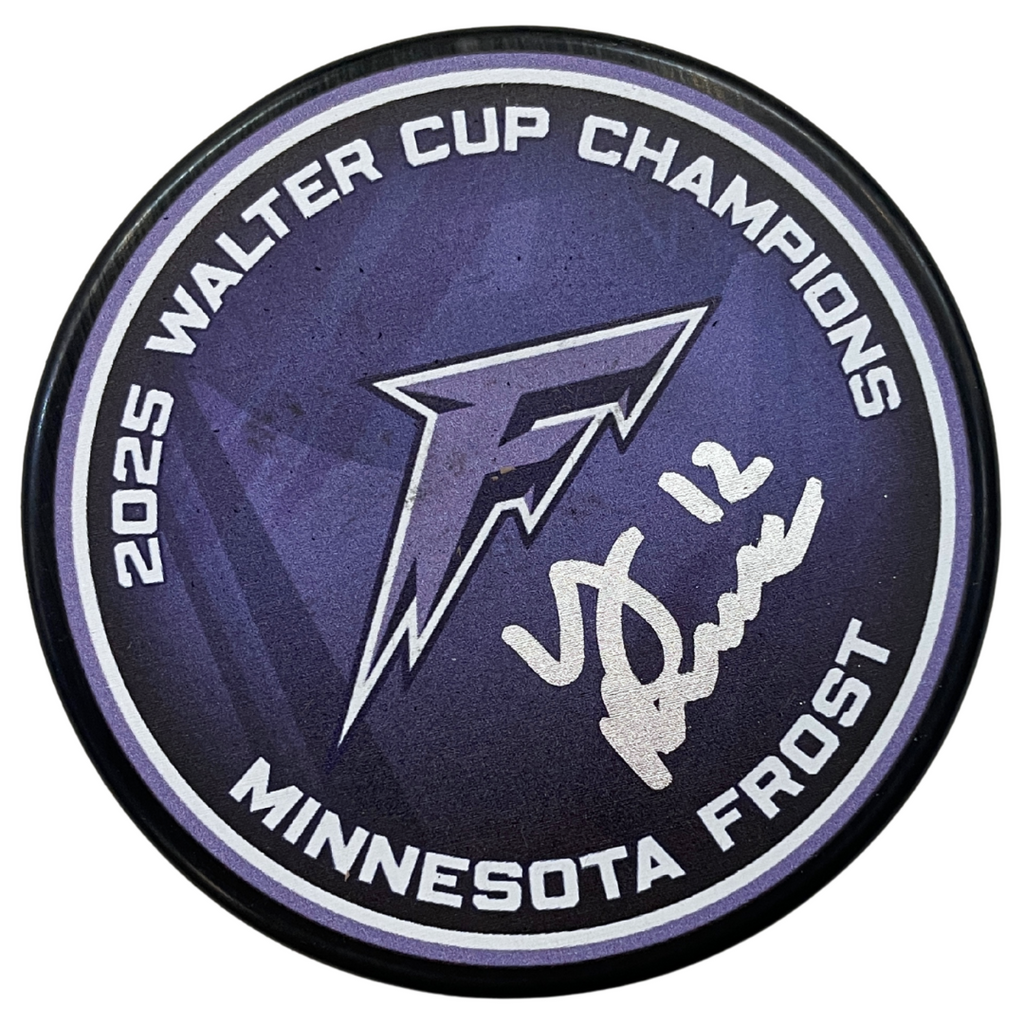 Kelly Pannek Autographed Minnesota Frost Walter Cup Champions Two-Sided Logo Puck Autographs FanHQ