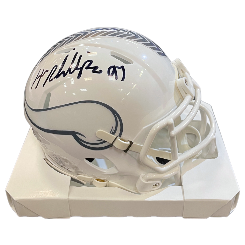 Harrison Phillips Autographed Minnesota Vikings Salute To Service Mini Helmet Autographs FanHQ   